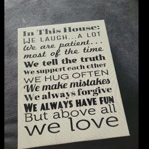 In this house we love sign